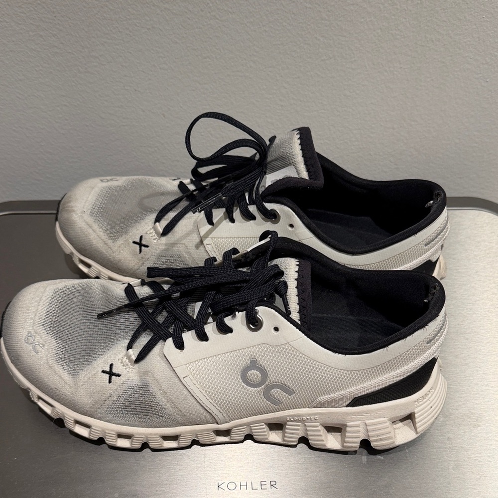 White and Black Athletic Shoes